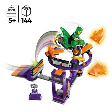 LEGO City, Stuntz, Provocarea de cascadorii pe rampa cu saritura prin cos, 60359