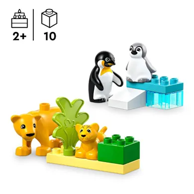 LEGO DUPLO, Familii de animale salbatice: Pinguini si lei, 10442