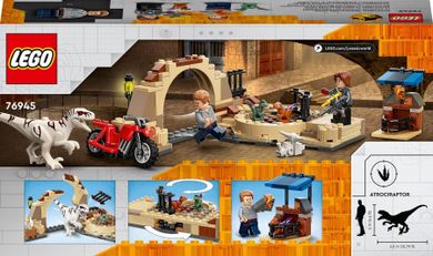 LEGO Jurassic World, Dinozaur Atrociraptor: Urmarirea cu motocicleta, 76945