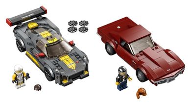 LEGO Speed Champions, Masina de curse Chevrolet Corvette C8.R si 1968 Chevrolet Corvette, 76903