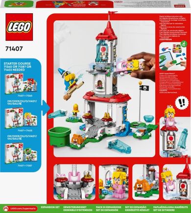 LEGO Super Mario, Set de extindere Costum Peach Pisica si Turnul inghetat, 71407