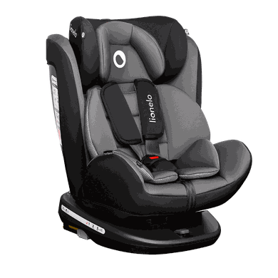 Lionelo, Bastiaan, scaun auto cu baza rotativa, Grey/Black