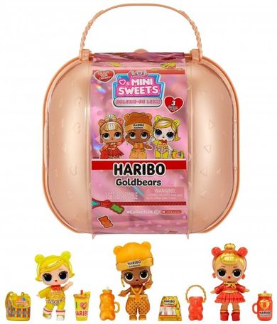 L.O.L. Surprise Loves Mini Sweets X Haribo, Goldbears, valiza si 3 papusi fashion