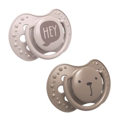 Lovi, Hey Girl, suzeta dinamica din silicon, 3-6 luni, 2 buc.