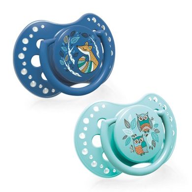 LOVI, Suzeta dinamica silicon Folky, baiat, 3-6 m, 2 buc
