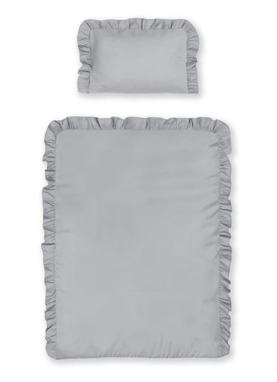Mayamoo, set lenjerie de pat single, gri deschis, 90-120cm