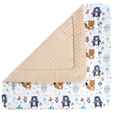Medi Partners, Boho Animals, paturica - sistem de infasat pentru bebelusi, minky, bej