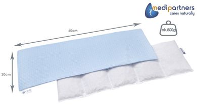 Medi Partners, perna termica cu samburi de visine, 5 compartimente, albastru, 20-60 cm