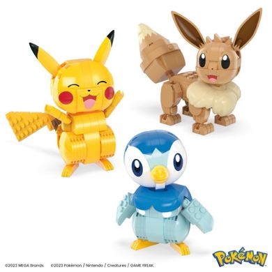 MEGA Pokemon, Build & Show Pokemon Trio, set de constructie, 583 piese