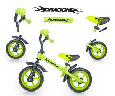 Milly Mally, Dragon, bicicleta fara pedale, Verde