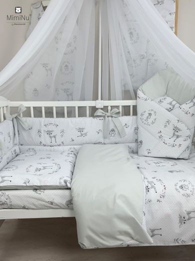 MimiNu, Caprioare, cearceaf din bumbac cu elastic, 60-120 cm