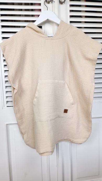 MimiNu, prosop tip poncho, bej, 4-7 ani