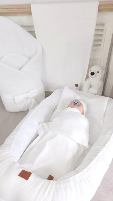 MimiNu, Soft, babynest, 0-12 luni, ecru