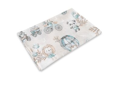 MimiNu, Zoo pe biciclete, scutece din tetra, nougat, 70-80 cm, 3 buc.