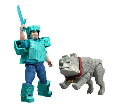 Minecraft, Movie, Steve si lup, figurki