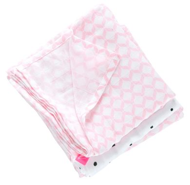 Motherhood, scutece din muselina 70-80 cm, 3 buc., Pink Classics