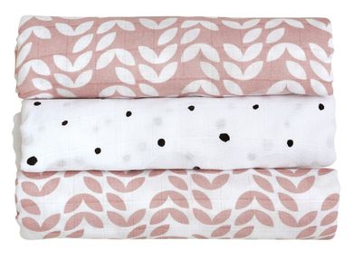 Motherhood, Scutece din muselina 70-80 cm, 3 buc., Pink Classics