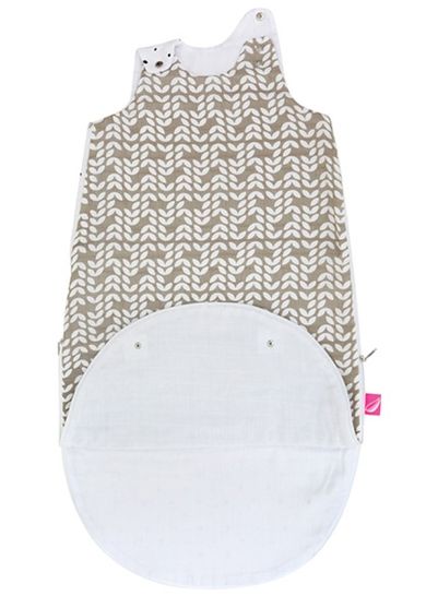 Motherhood, Zip-A-Round Sac de dormit din muselina 2in1, 3-18 luni, Beige Classics