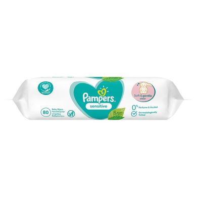 Pampers Sensitive, servetele umede, 6 pachete de 80 servetele, 480 buc.