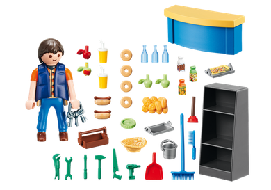Playmobil, City Life, Ingrijitor si chiosc, 9457
