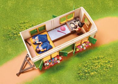 Playmobil, Country, Adapost pentru ponei si casa mobila, 70510