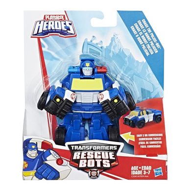 Playskool, Transformers Rescue Bots Academy, Chase the Police Bot, figurina, 12 cm