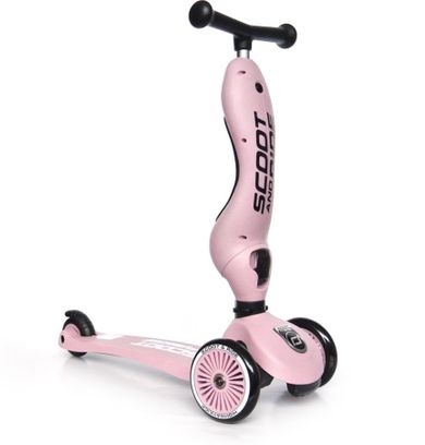Scoot & Ride, Highwaykick 1, vehicul fara pedale si trotineta 2 in 1, Rose