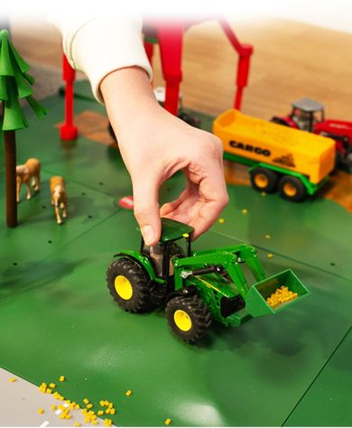 Siku, John Deere tractor cu incarcator frontal, macheta, S1982