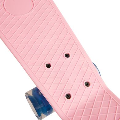 Smiki, placa skateboard tip fish cu roti LED, roz