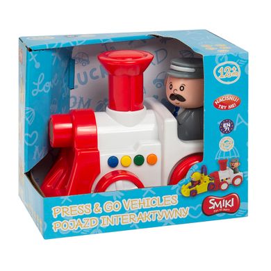 Smiki, Press & go, Trenulet, vehicul, cu lumini si sunete
