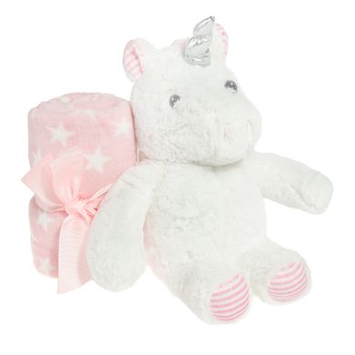 Smiki, Unicorn, patura, roz, stelute, 75-90 cm