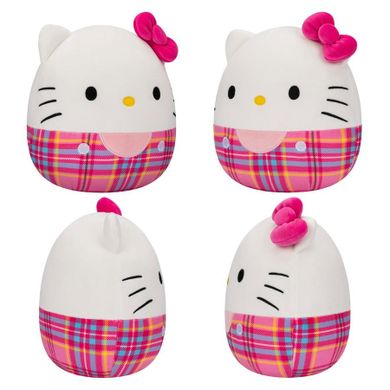 Squishmallows, Hello Kitty, Sanrio Plaid, jucarie de plus, 20 cm, 1 buc.
