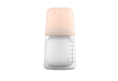 Suavinex, Zero Zero, biberon, tetina din silicon, debit lenta, suplimentarea alaptarii la san, 180 ml
