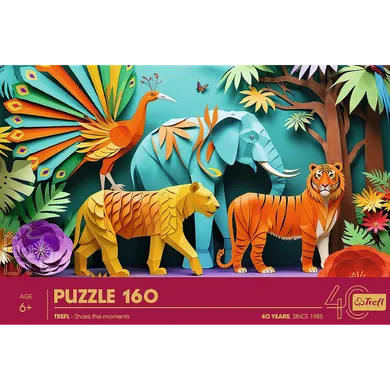 Trefl, 40 Years, Paper Art, Jungle, puzzle, 160 piese