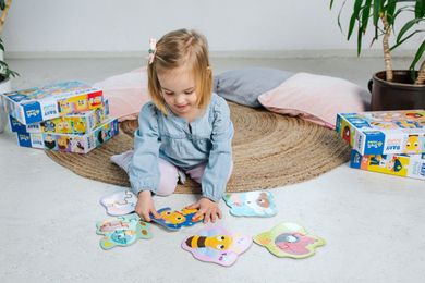 Trefl, Baby Progressive, Vehicule si profesii, puzzle, 2, 3, 4, 5 si 6 piese