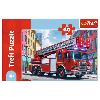 Trefl, Fire Truck, puzzle, 60 piese