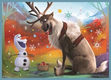 Trefl, Frozen 2, Lumea uimitoare a Frozen, puzzle 4in1, 71 piese