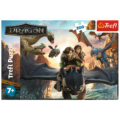 Trefl, How To Train Your Dragon, puzzle, 200 piese