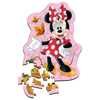 Trefl, Minnie Mouse, puzzle din lemn, 50 piese
