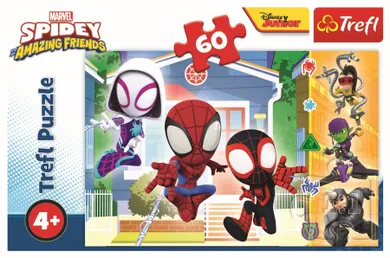 Trefl, Spiday si Prietenii sai fantastici, In lumea lui Spiday, puzzle, 60 piese