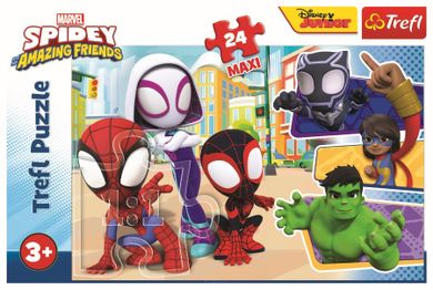 Trefl, Spiday si Prietenii sai fantastici, Maxi, Spiday si prietenii sai, puzzle, 24 piese
