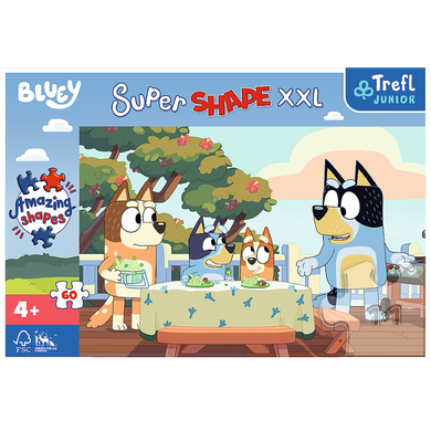 Trefl, Super Shape, Bluey, puzzle XXL, 60 piese