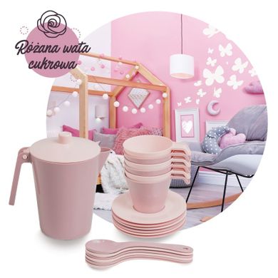 Wader, set de cafea, Vata de zahar trandafirie