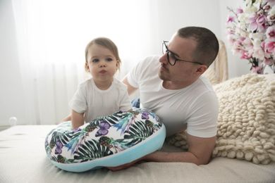 BabyMatex, Relax Vello, perna de pozitionare, welur, 190 cm, mix