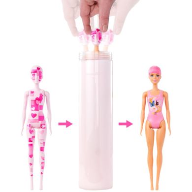 Barbie, Color Reveal, Denim Total, papusa surpriza si accesorii, 1 buc.