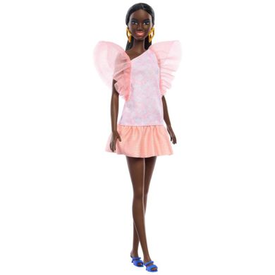 Barbie, Fashionistas, a 65-a aniversare, papusa inalta cu par negru prins in coada