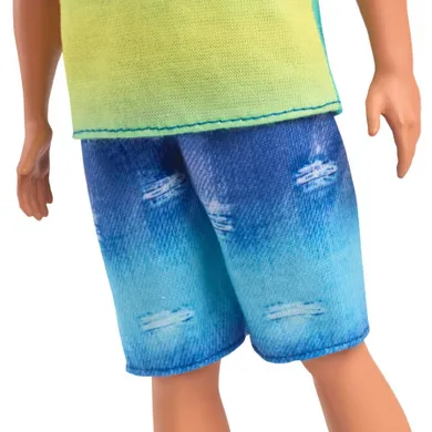 Barbie, Ken Fashionistas, t-shirt albastru-verde, papusa