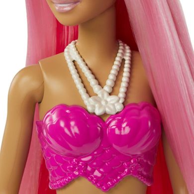 Barbie, papusa sirene, roz-galben coada
