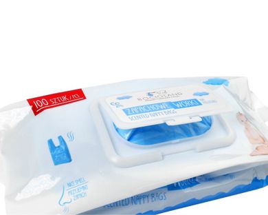 Bocioland, pungute parfumate pentru scutece folosite, 2-pack, 200 buc.