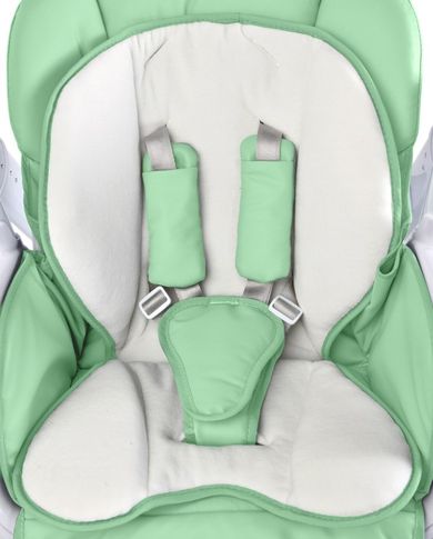 Caretero, Indigo, scaun inalt si leagan 2in1, menta verde